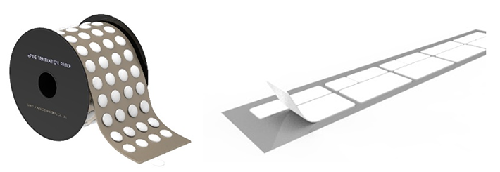 롤 형태로 감겨 있는 다양한 규격의 ePTFE 테이프 씰 제품군